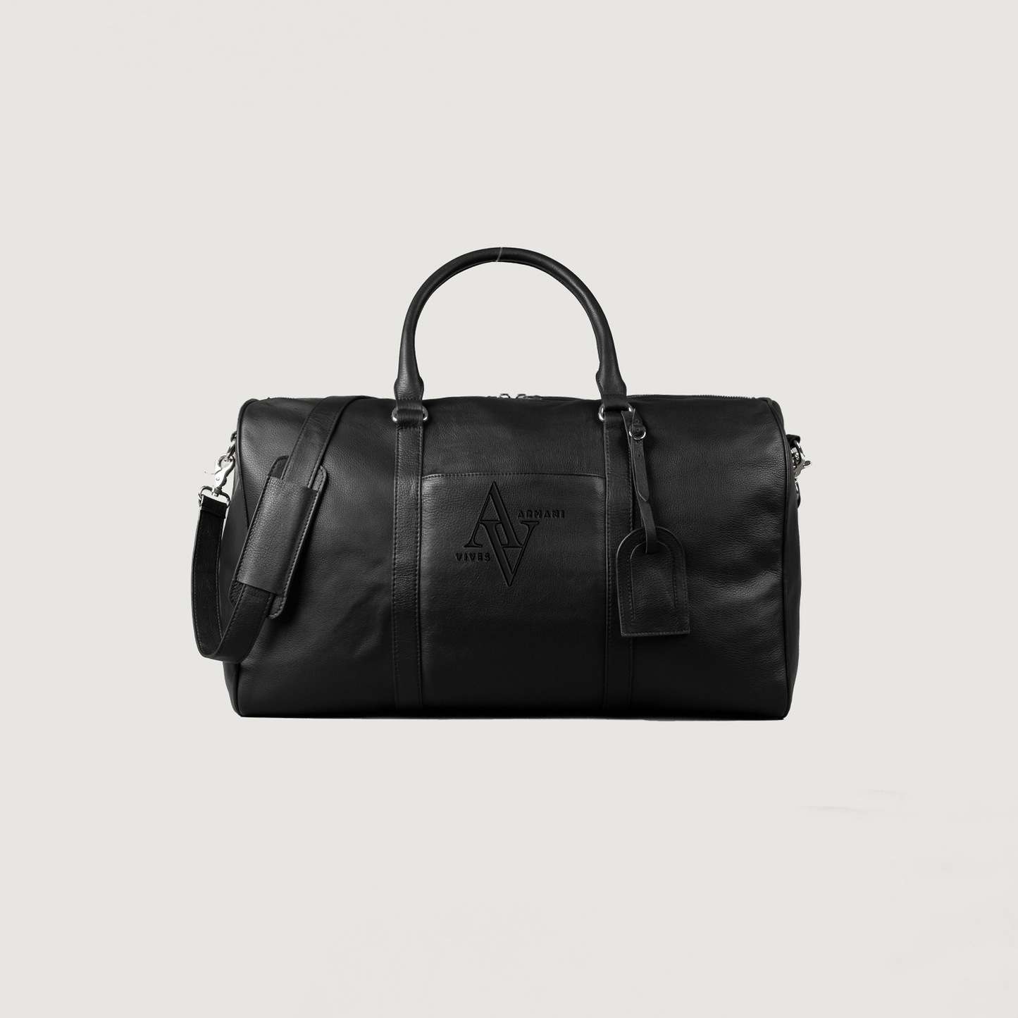 Darrio Black Armanivogue Leather Sports Bag