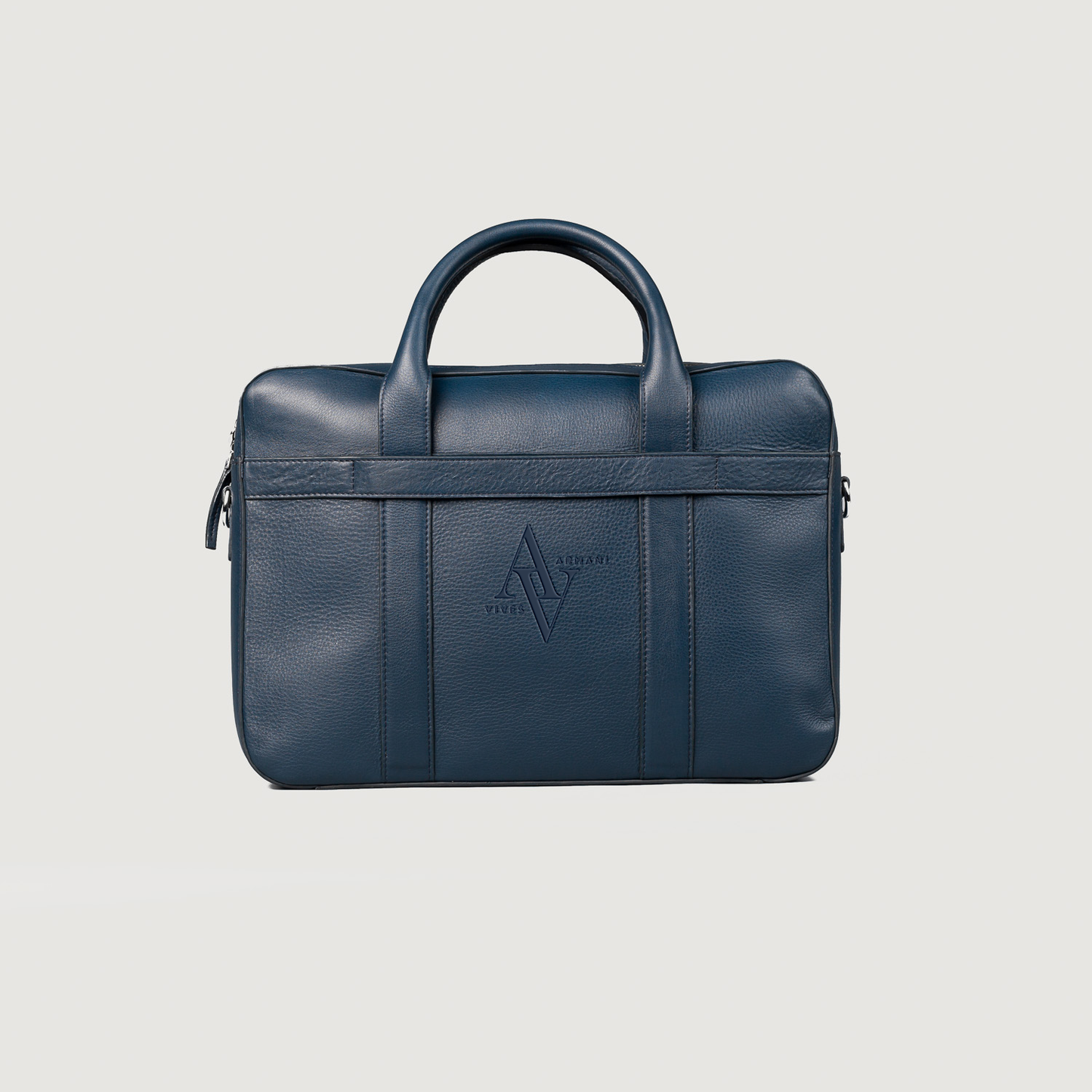 Armanivogue Blue Leather Briefcase