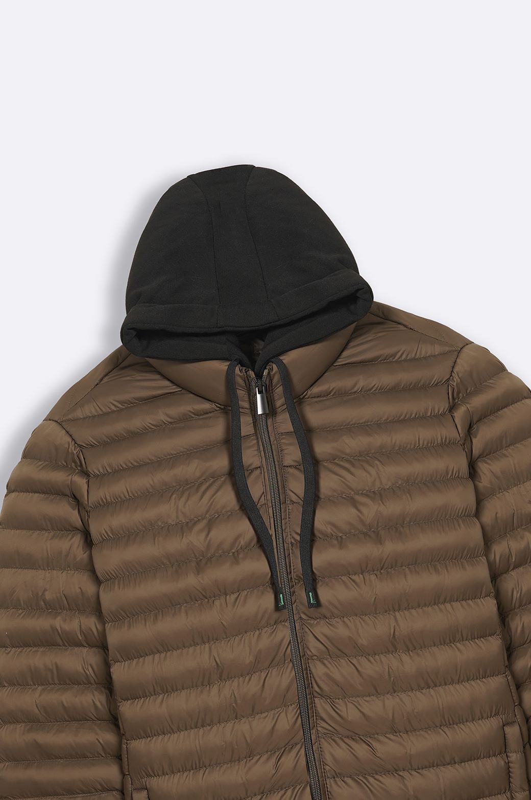 HOODED DOUBLE ZIP PUFFER