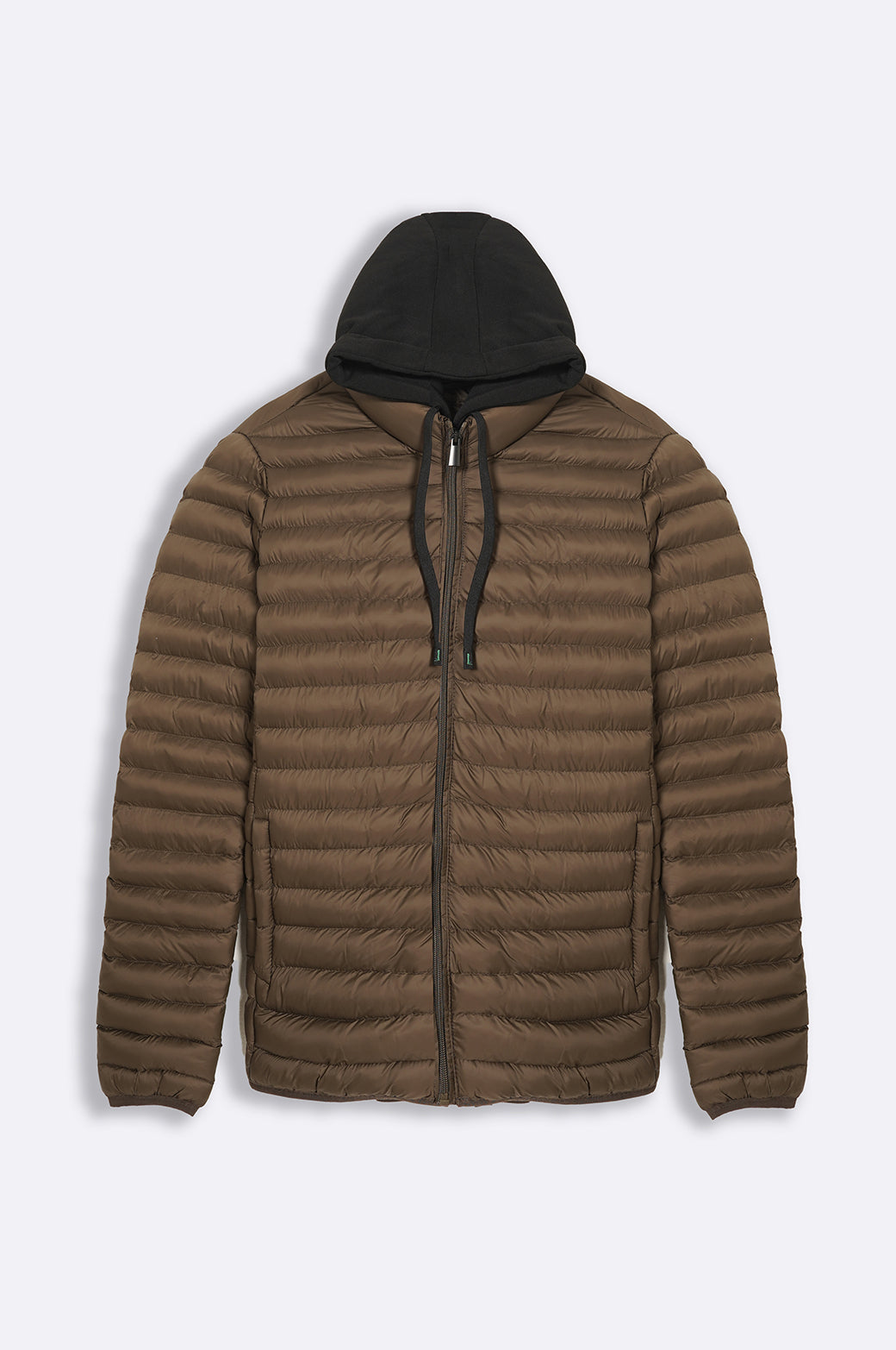 HOODED DOUBLE ZIP PUFFER