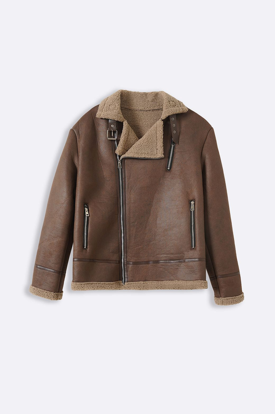 SUEDE SHEARLING JACKET