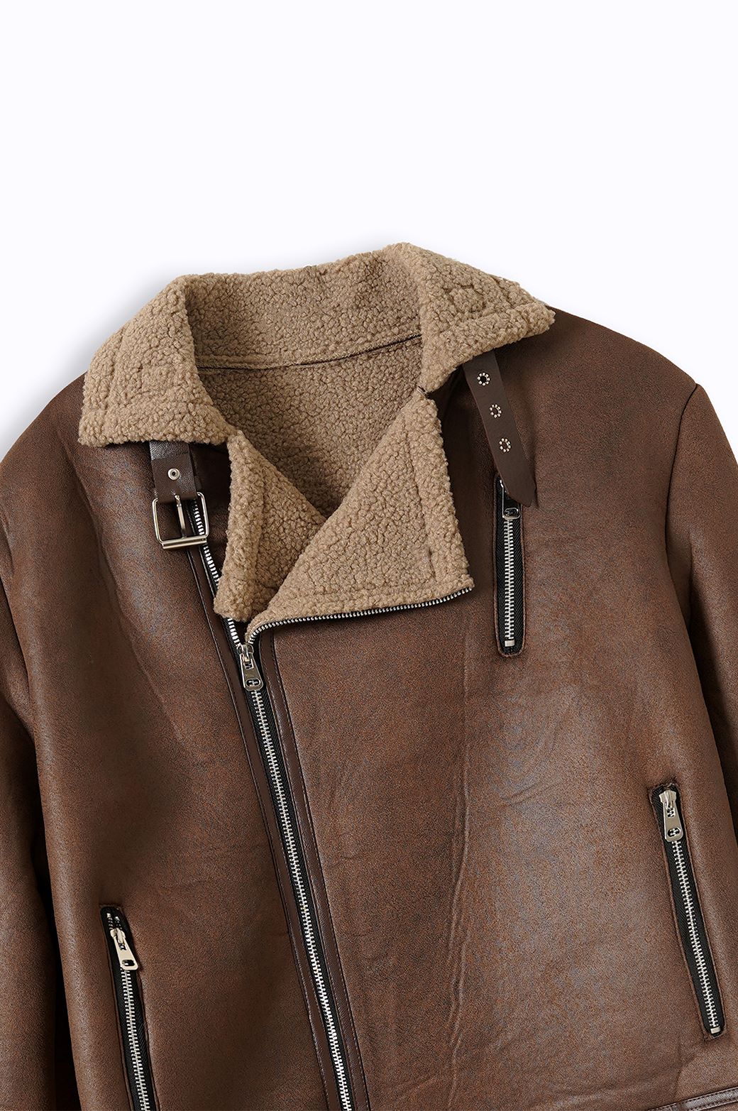 SUEDE SHEARLING JACKET