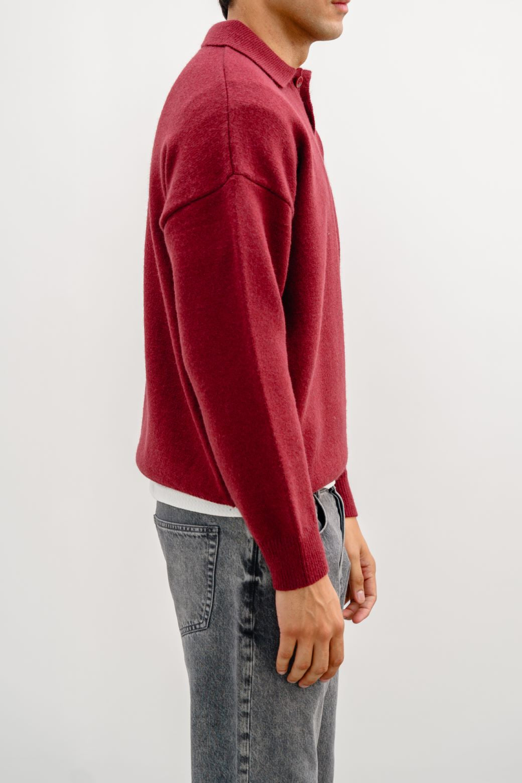 KNIT POLO SWEATER